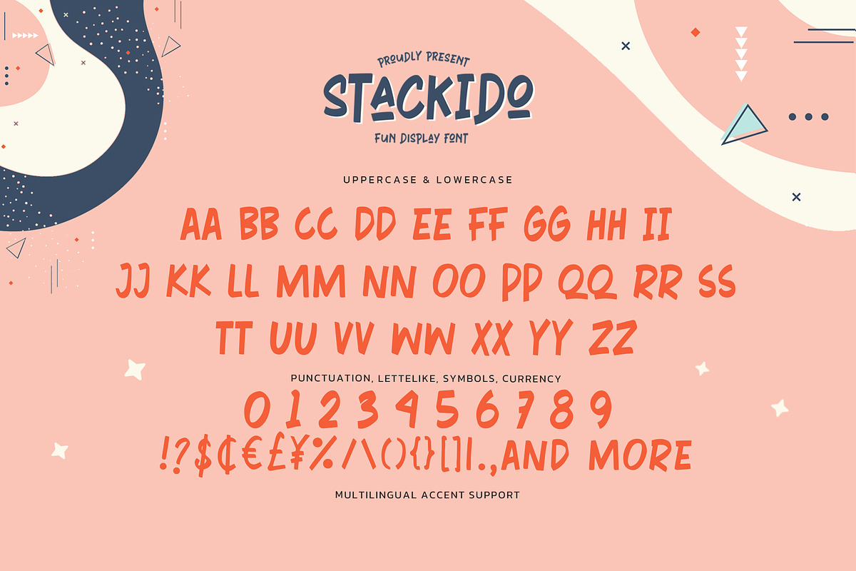 Stackido – Fun Display Font, a Sans Serif Font by Almarkhatype (Photo 6 of 8)