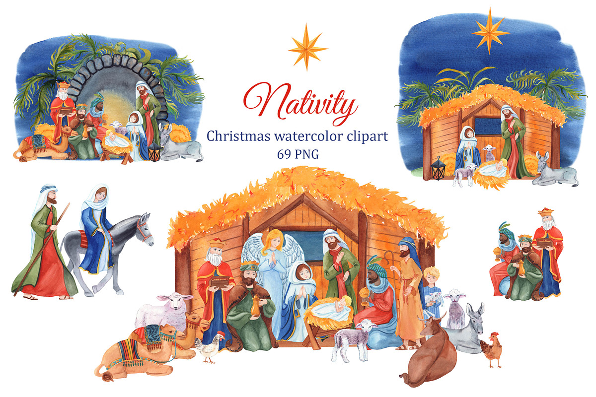Nativity Christmas, an Illustration by s.yanyeva (Photo 1 of 10)