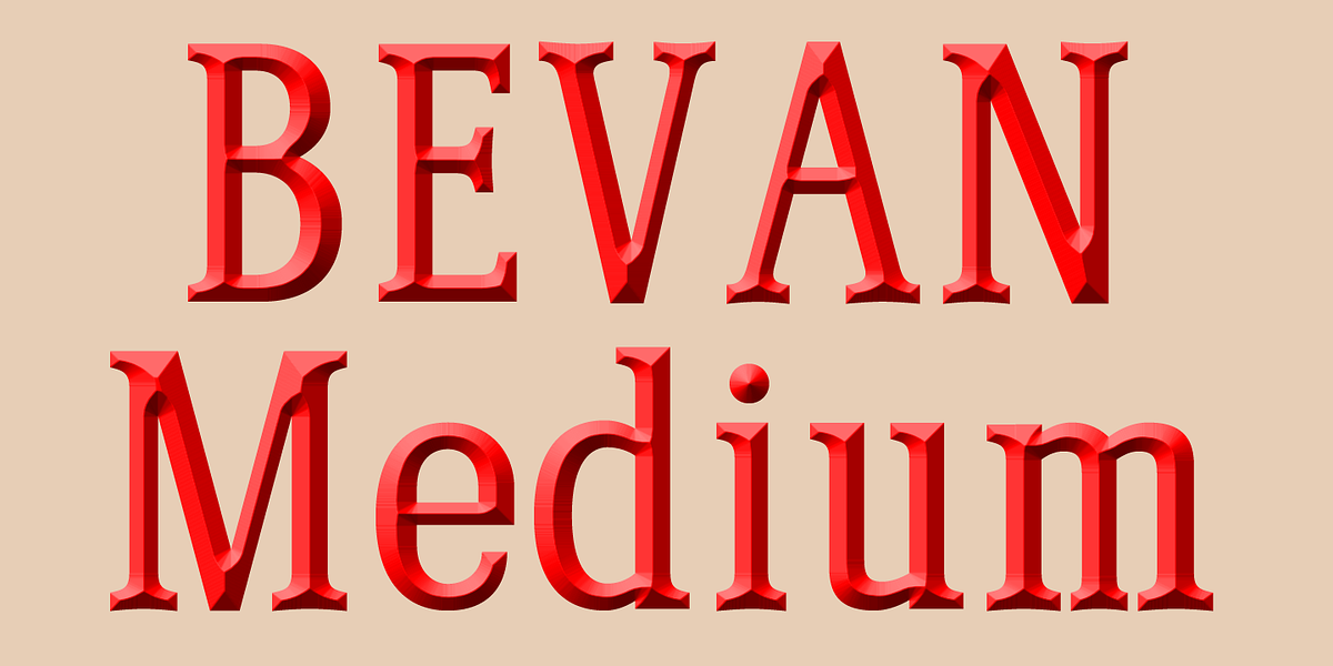 Bevan, a Serif Font by Wooden Type Fonts