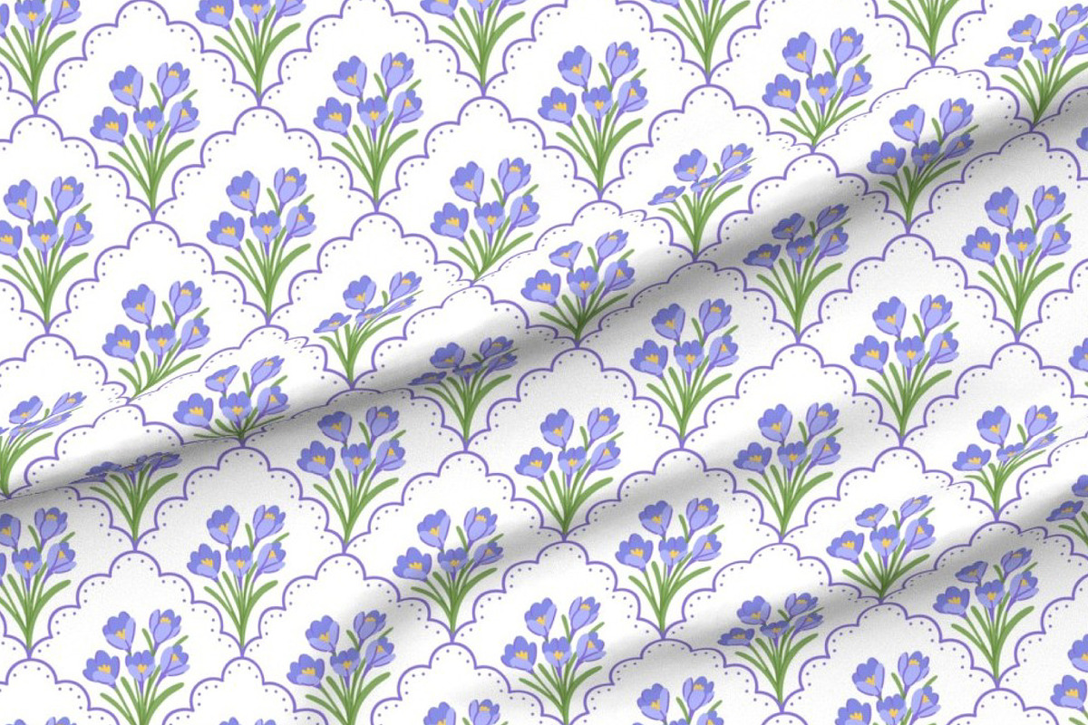 Preppy Crocuses Flowers, a Pattern Graphic by Viaireshop (Photo 8 of 8)