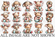 Whimsical Easter Animals Clipart PNG, an Illustration by Canvas Craft (Thumbnail 3 of 7)