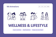 Animated Wellness & Lifestyle Bundle, an Outline Icon by Prosymbols (Thumbnail 1 of 4)