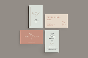 Floral Business Card Template, a Business Card Template by Wild Ones