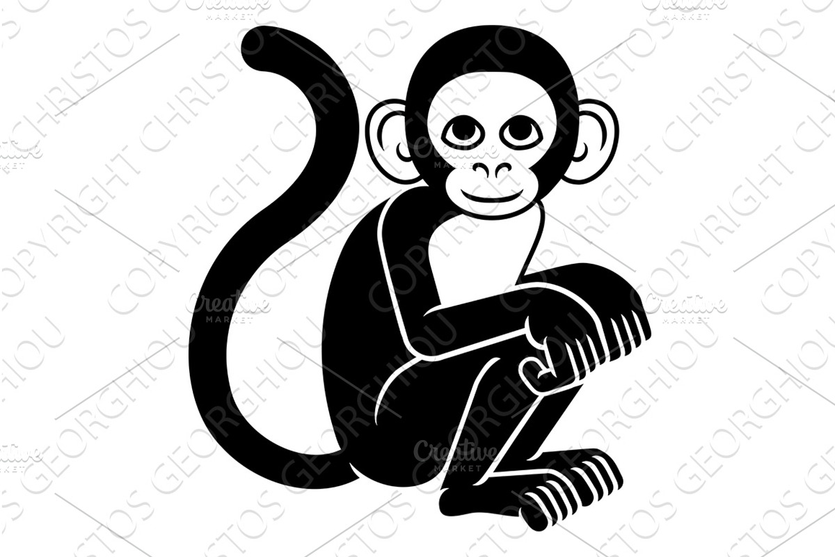 Monkey Chinese Zodiac Horoscope, an Object Illustration by Christos Georghiou