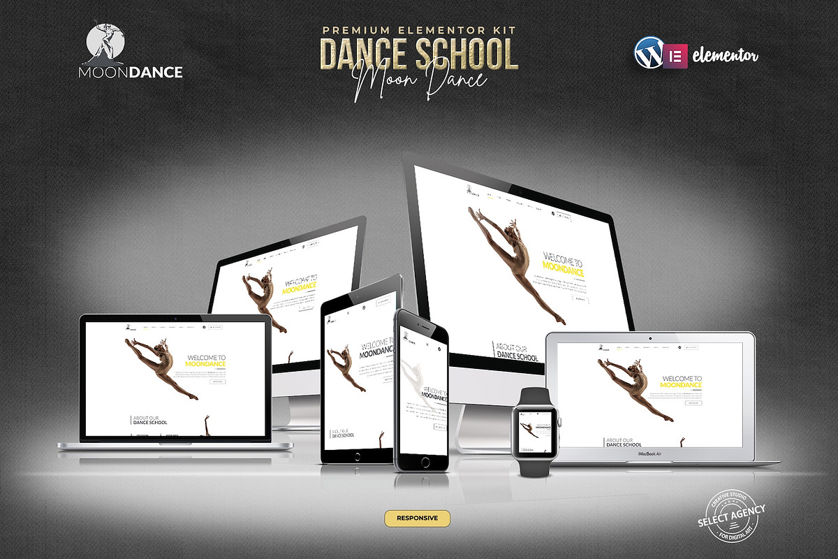 Moon Dance -Elementor Pro Kit, a Websites & App Template by Select Agency Designs (Photo 2 of 8)