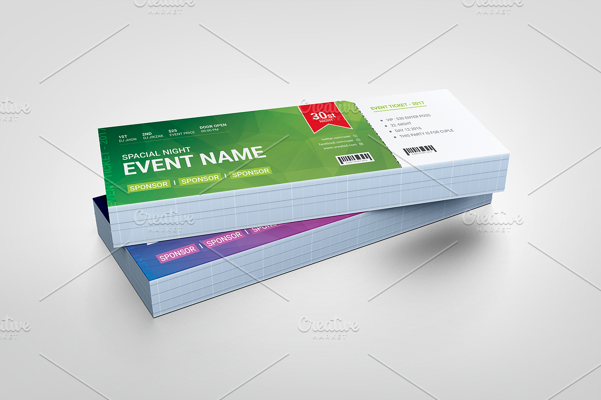 Event Ticket, an Invitation Template by GenerousArt