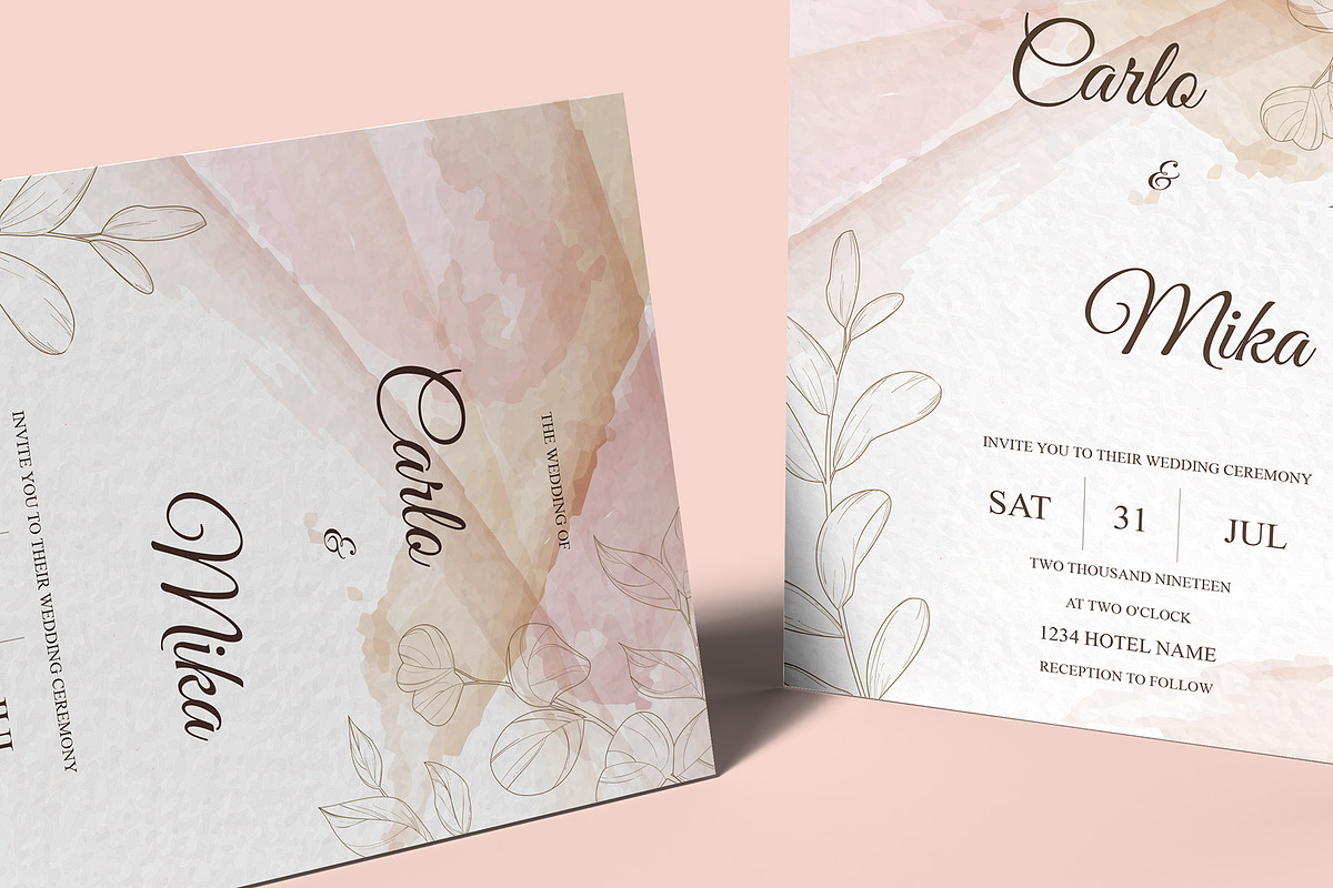 Invitation & Greeting Card Mockup, an Advertising Mockup by Illusiongraphic (Photo 24 of 27)