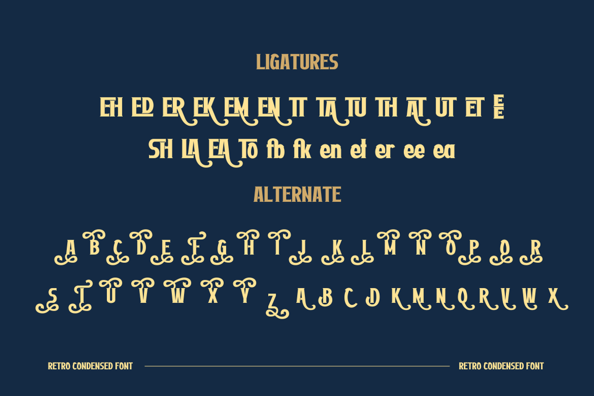 Ateknov | Retro Condensed Font, a Serif Font by twinstd (Photo 11 of 13)