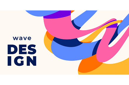 Wave shapes vector background. Wavy
