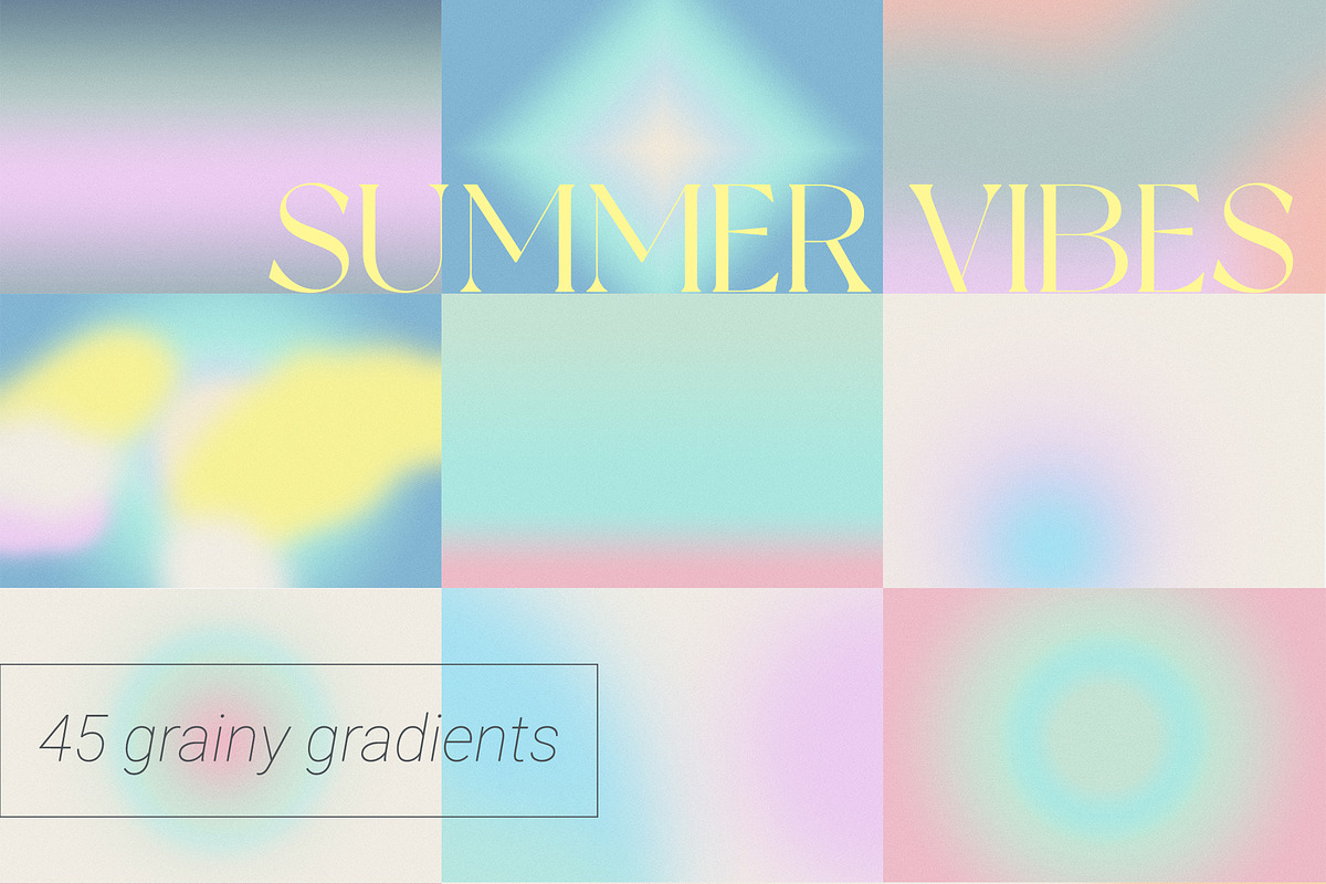 SUMMER Gradient Texture & Flowers