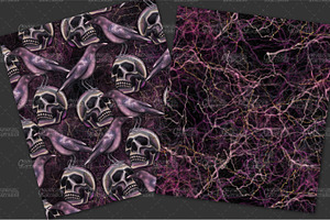 Haunted Halloween Seamless Patterns