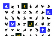 Vulture Glyph Icons, a Solid Icon by Prosymbols (Thumbnail 6 of 6)