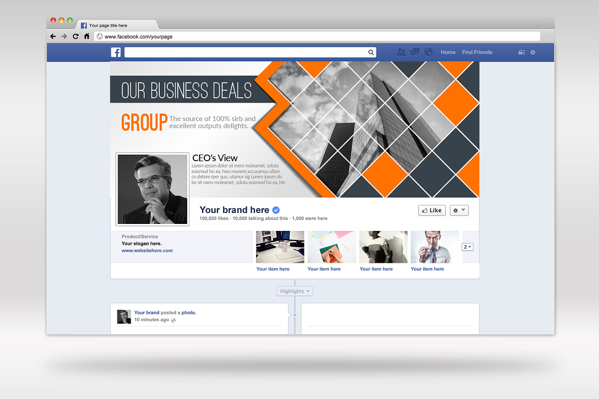 10 Facebook Timeline Cover Bundle, a Templates & Theme by Business Flyers (Photo 3 of 11)