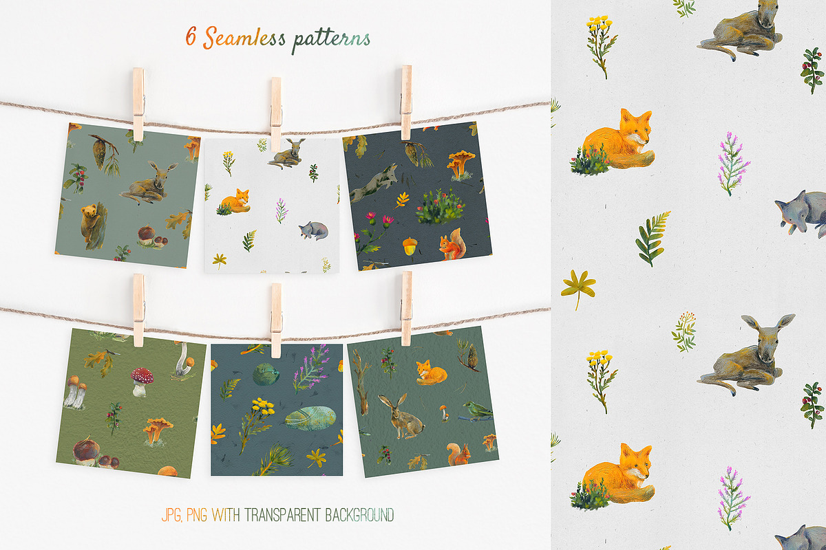 Autumn in the forest. Art set, an Animal Illustration by Shusha Guna Art (Photo 7 of 12)