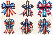 Christian Cross 4th of July USA Bow, an Illustration by SVGArt (Thumbnail 4 of 8)