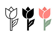 Tulip Icon Set, a Solid Icon by Artonix (Thumbnail 2 of 2)