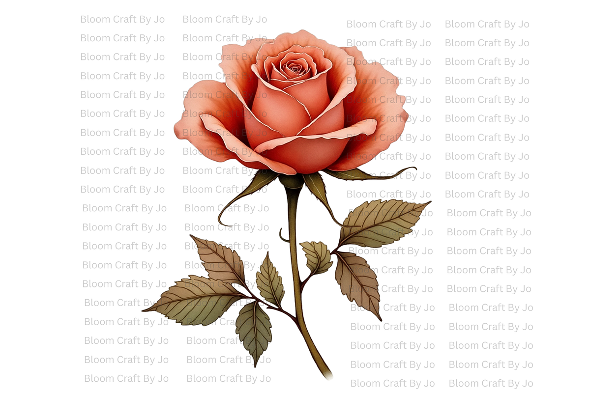 Terracotta Rose, a Decorative Illustration by Bloom Craft Creations (Photo 10 of 10)