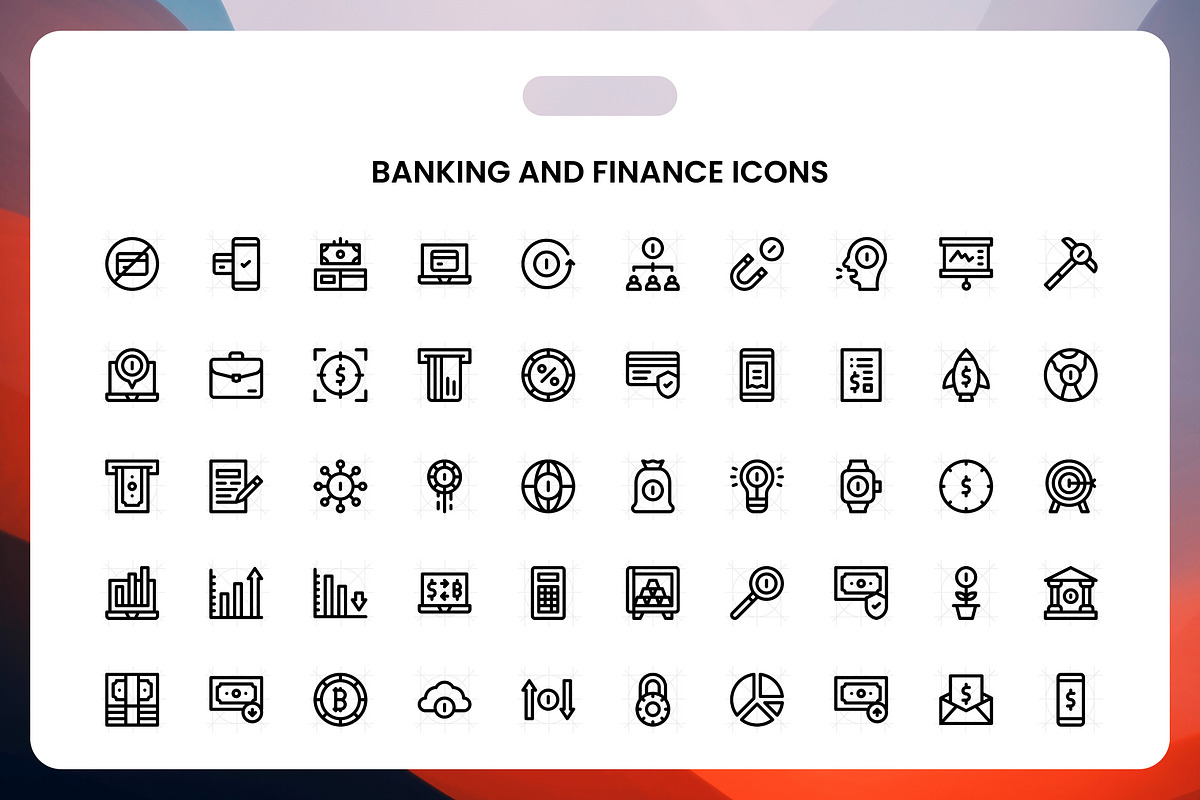Banking and Finance Icons, an Icon by Wencory