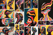 74 Paint splash faces, a Person Illustration by Handmadefont (Thumbnail 6 of 12)