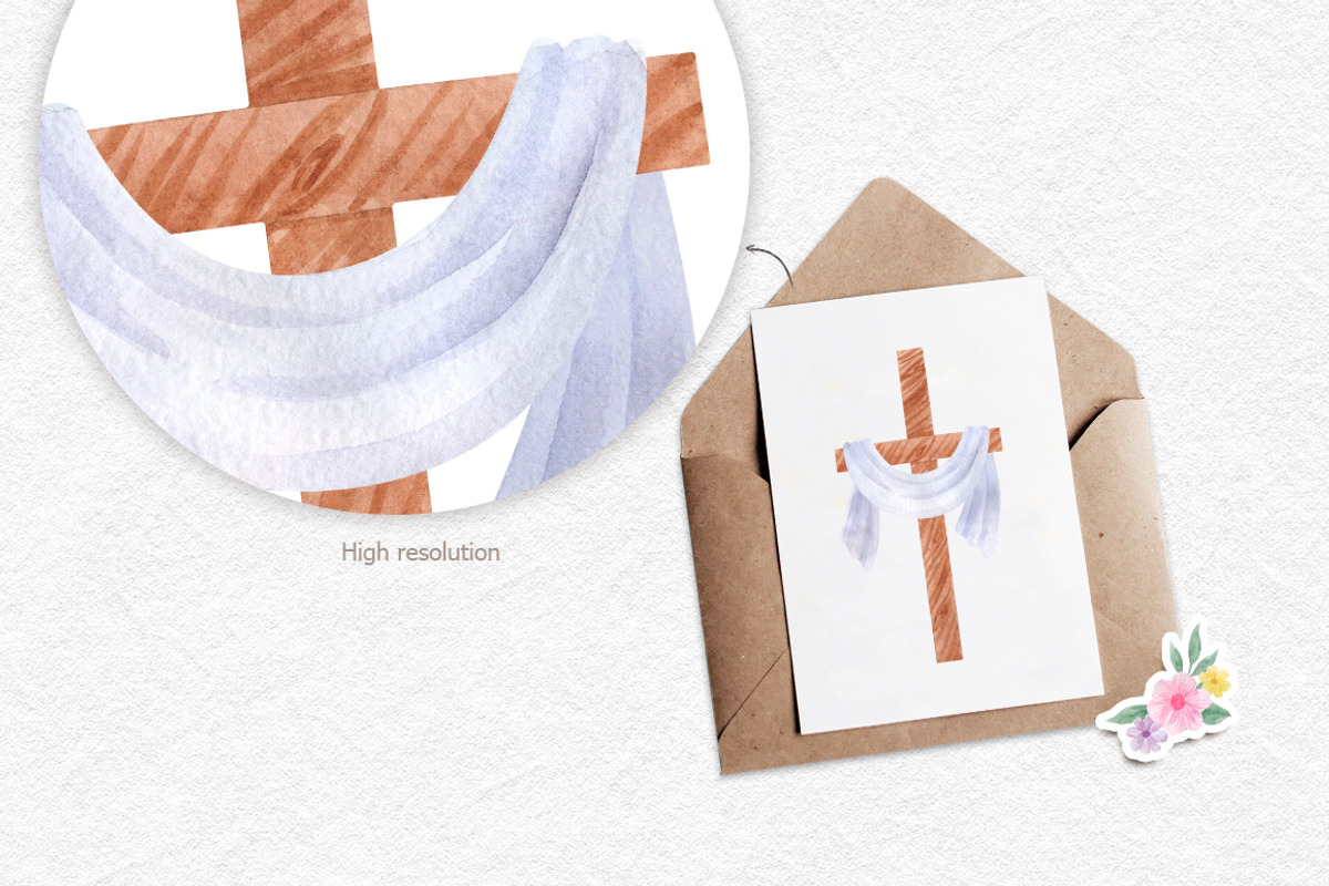 Easter christian cross clipart, an Object Graphic by CreativeByLu (Photo 3 of 4)