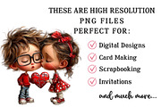 Whimsical Valentine Couple Clipart, an Illustration by OK Design (Thumbnail 4 of 6)