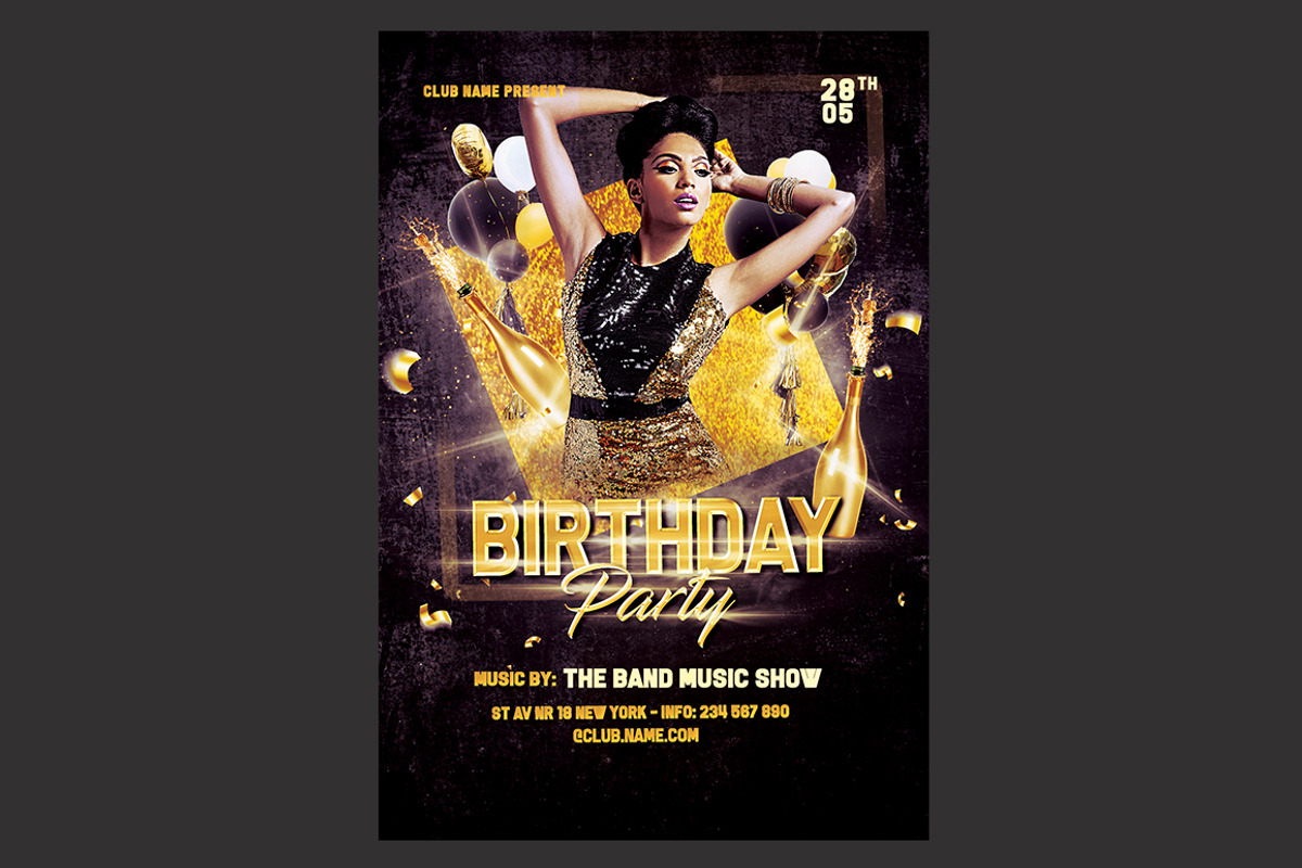 Birthday Flyer, a Flyer Template by DSGraphicDesign