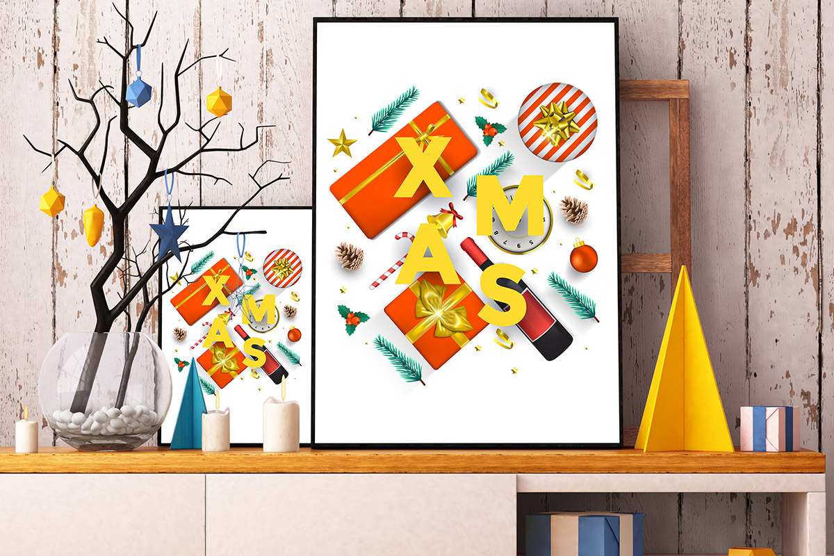 Merry Christmas greeting cards, a Card Template by Creative Graphics (Photo 2 of 11)