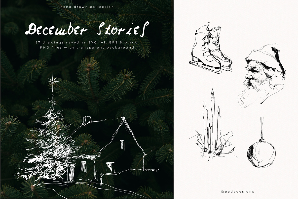 December Stories, a Seasonal Illustration by PeDe Designs (Photo 2 of 13)