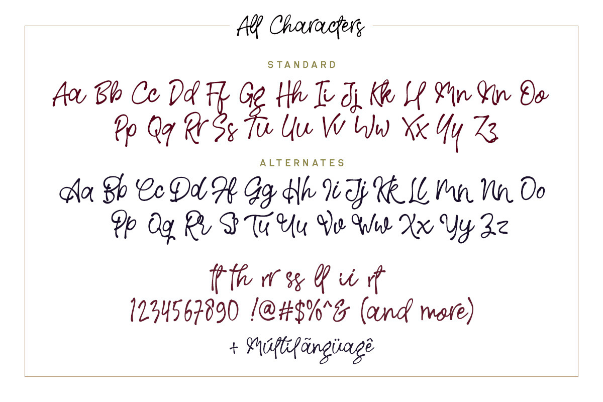 Rose Colored - Handwriting Script preview 8