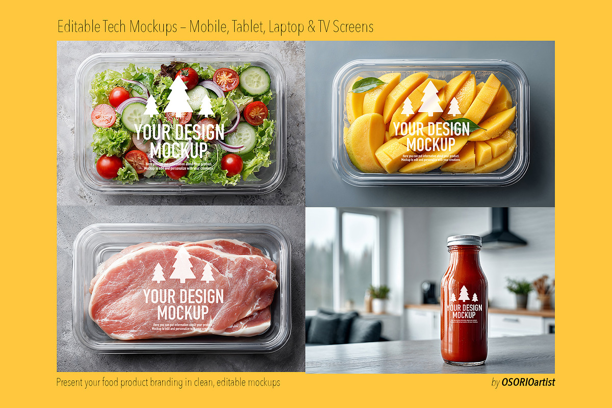 Food & Beverage Packaging Mockups, a Packaging Mockup by OSORIOartist (Photo 2 of 4)