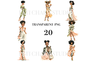 20 Black Girl Fashion Clipart, a Person Illustration by Pati Charm Studio (Thumbnail 3 of 8)