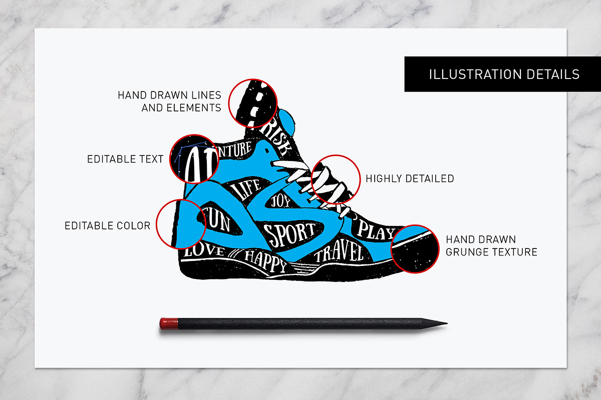 Good Shoes. 8 Inspirational Badges, a Branding & Logo Template by Cosmic Store (Photo 4 of 16)
