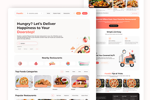 FoodEx Website Landing Page