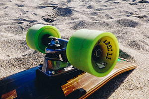Longboard on a beach 2 ocean