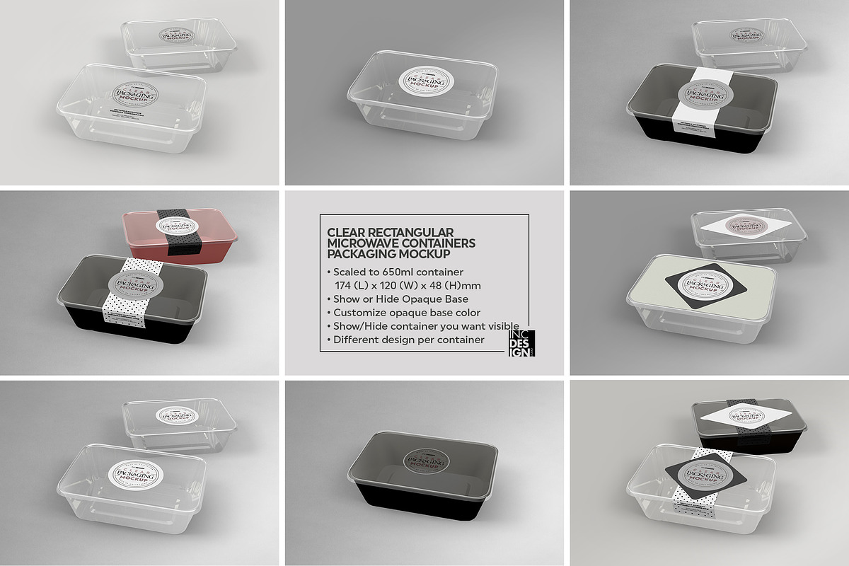 01 Clear Container Packaging Mockups, a Cups & Container Mockup by INCDesign (Photo 3 of 24)