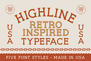 HIGHLINE Font | Vintage Font, a Serif Font by NienowBrand (Thumbnail 1 of 10)