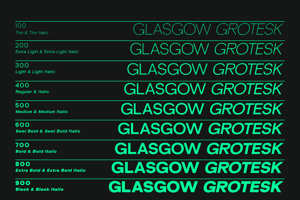 UT Glasgow Grotesk Family Font, a Sans Serif Font by Universitype (Photo 2 of 7)