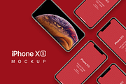 iPhone XS, XR Mockups PSD & Sketch, an iPhone Mockup by Ui Markets (Thumbnail 14 of 27)