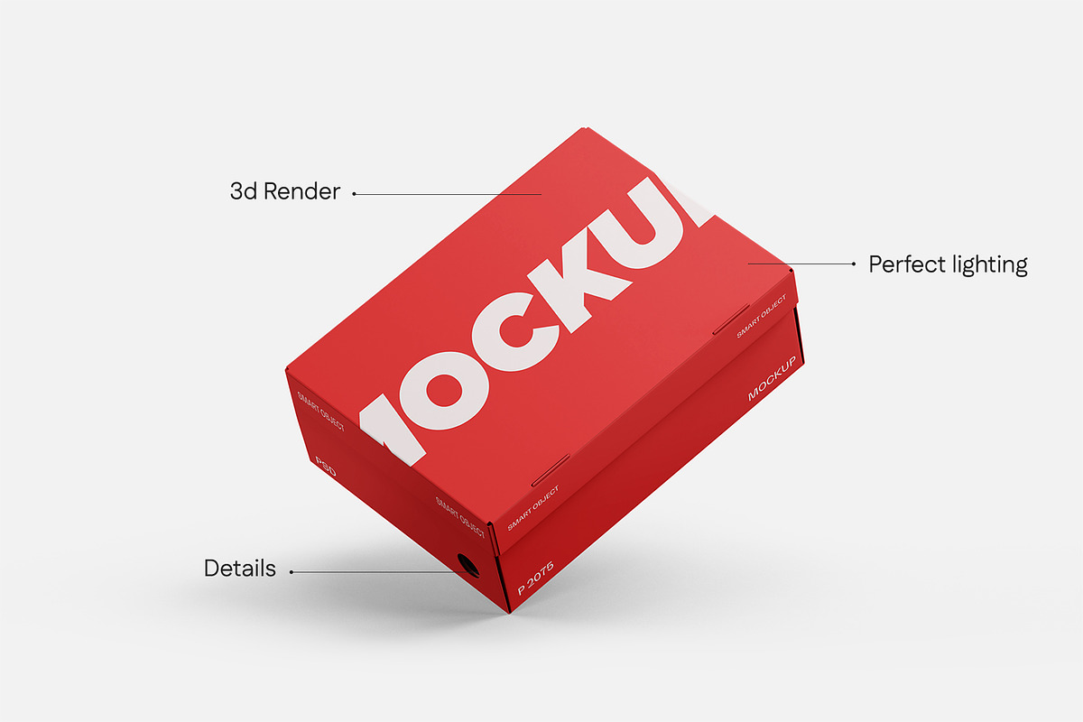 Shoe Box Mockup, a Packaging Mockup by Ram Studio LLC (Photo 4 of 13)