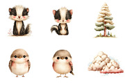 Watercolor Woodland Animals Clipart, an Illustration by Sublimation Artist (Thumbnail 6 of 7)