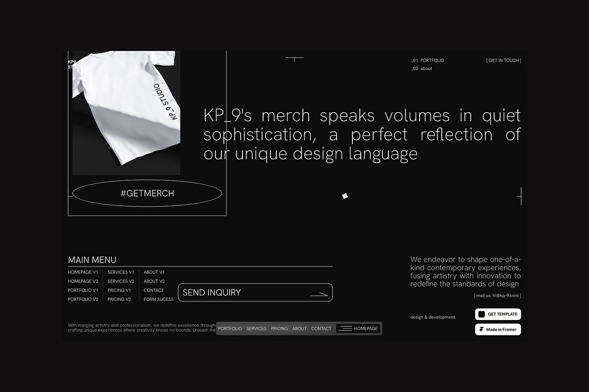 KP9_ - Multi-Layout Framer Portfolio, a HTML Template by THE WALL. (Photo 6 of 6)