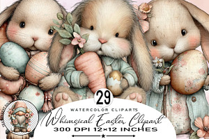 Whimsical Flower Valentine Clipart B, an Illustration by SVGArt