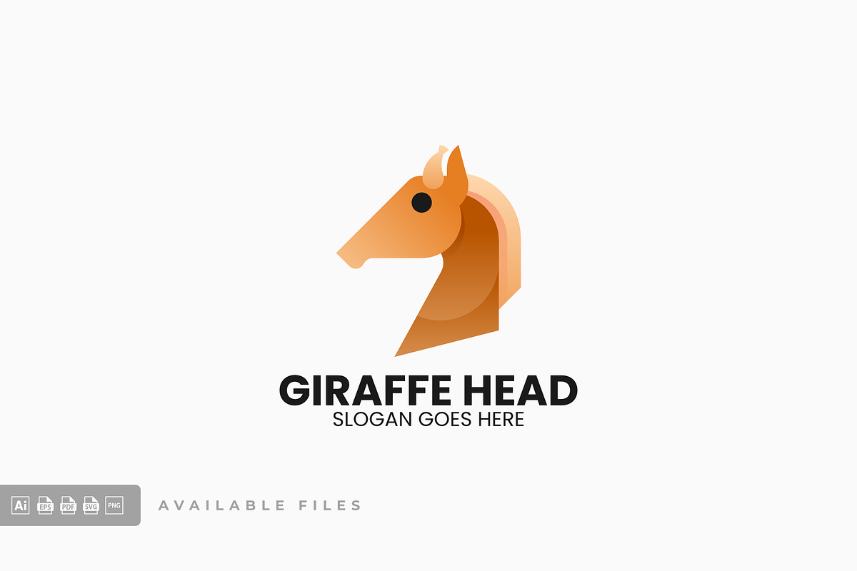 Giraffe Head Gradient Colorful Logo, a Branding & Logo Template by ivan_artnivora