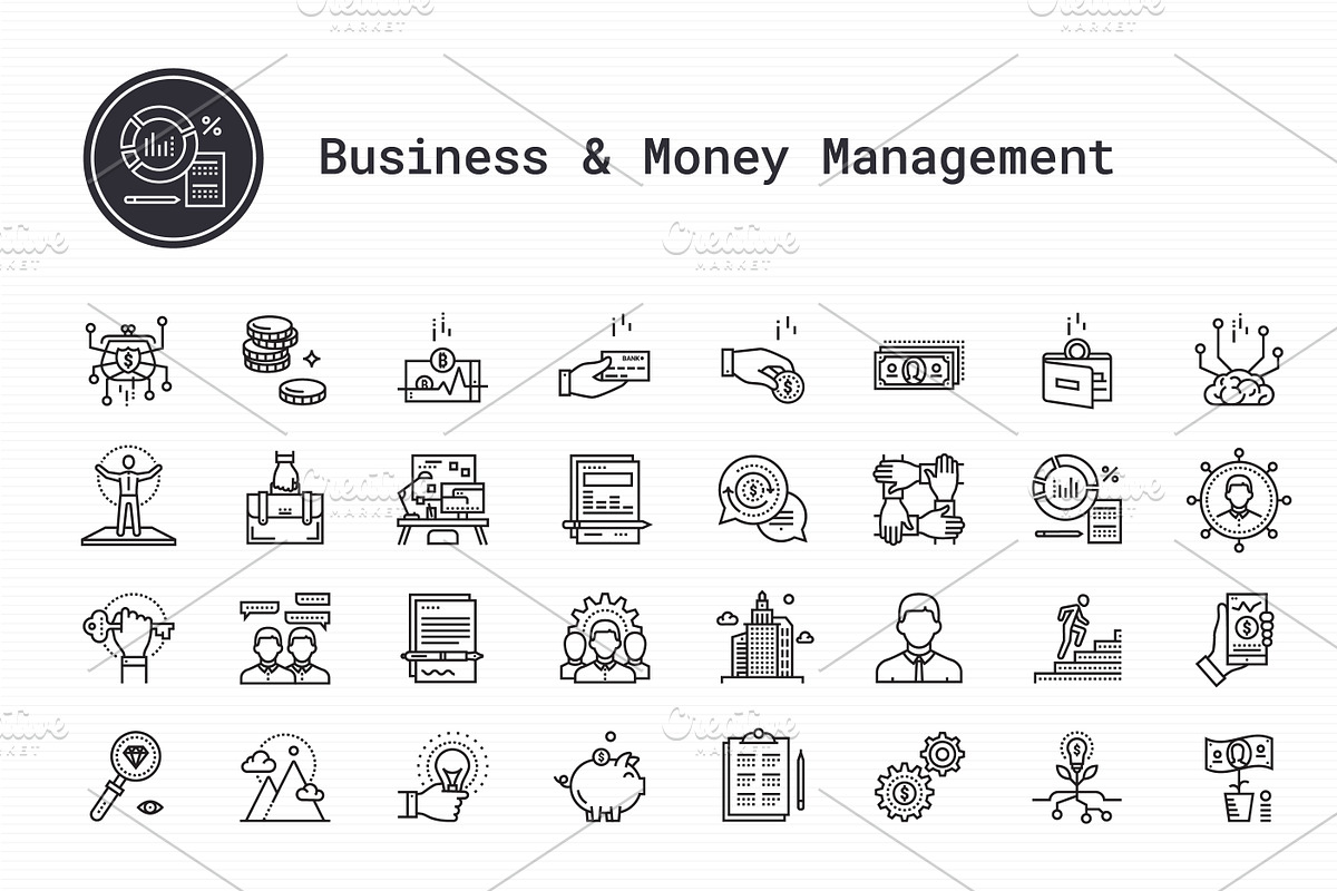 Business, Money, Fintech Line Icons, an Icon by Nuburu (Photo 2 of 5)
