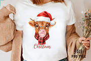 Christmas Farm Highland Cow Sublimai, an Illustration by DreamArtGraphic (Thumbnail 1 of 5)