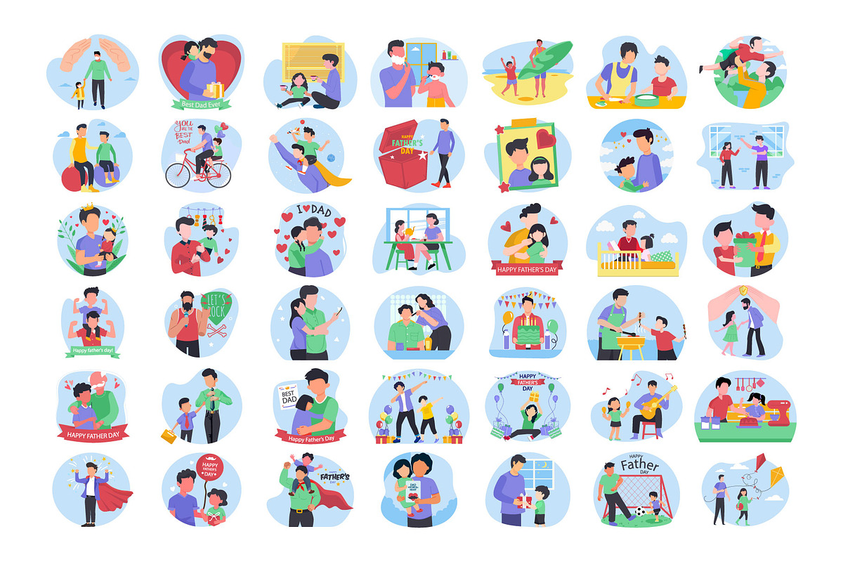 Father’s Day Vector Illustration, an Illustration by Vector Portal (Photo 2 of 7)