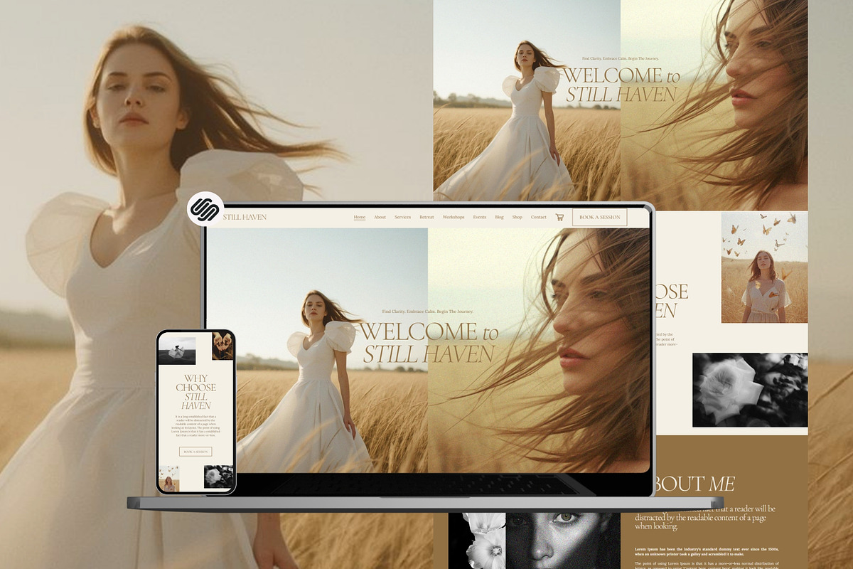 Boho Therapist Squarespace Template, a Squarespace Template by Sofia Designs (Photo 2 of 8)