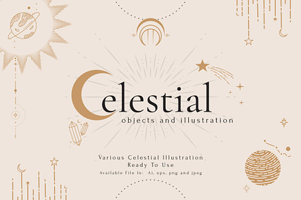 Celestial Geometric and Illustration, a Decorative Illustration by Bewalrus Studio