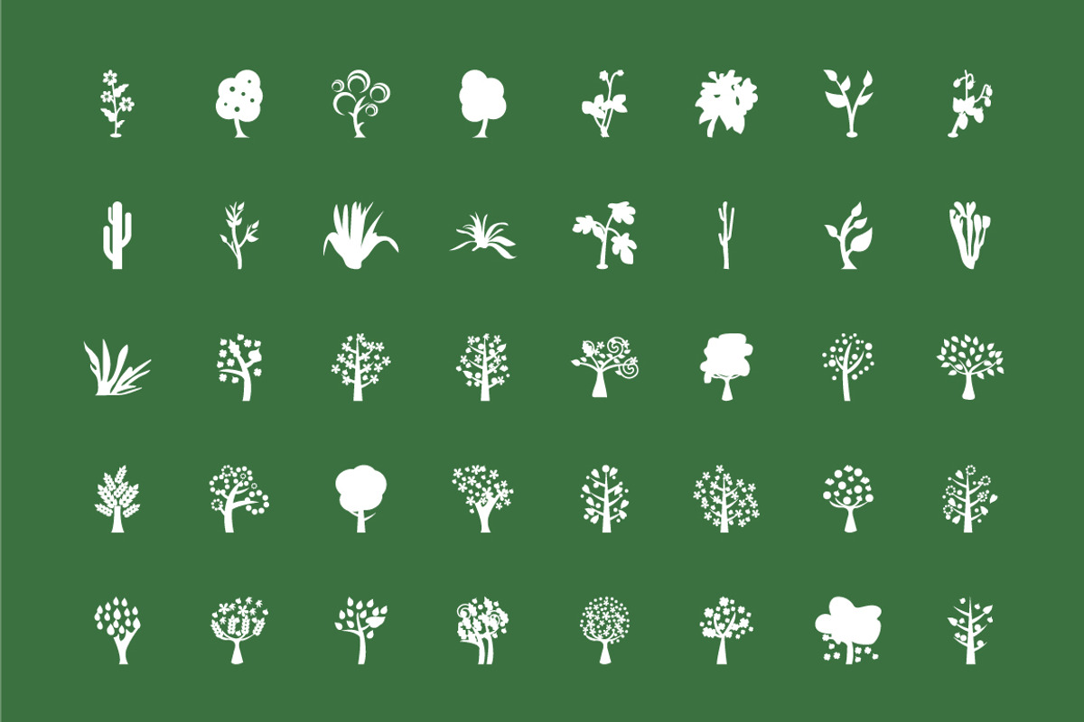125+ Trees Vector Icons Pack preview 2