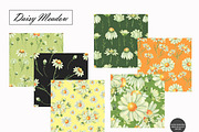 Watercolor Daisy Seamless Patterns, an Illustration by OlDm_Shop (Thumbnail 2 of 10)